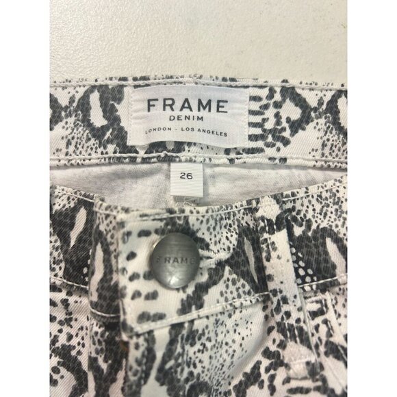 FRAME Le Mini Python Denim Skirt size 26 - Picture 5 of 6